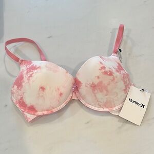 Hurley NWT Pink tie-dye Bra women’s size 34C